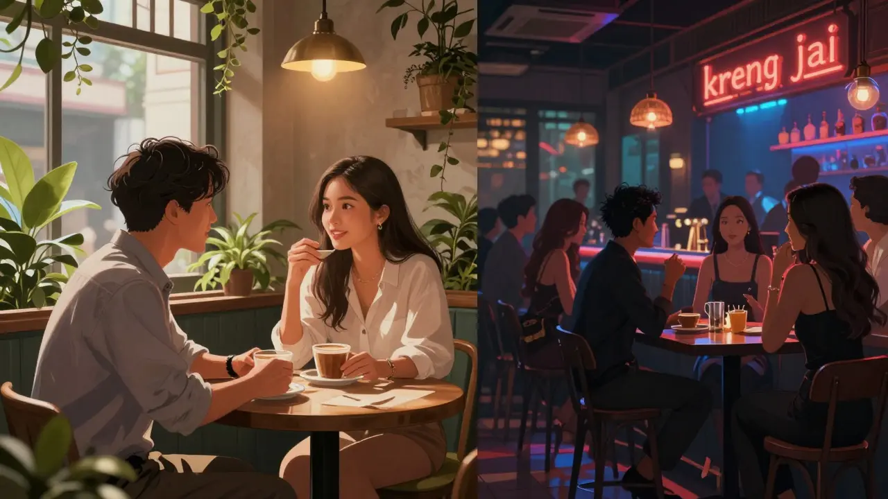 Contrast between genuine social interaction and commercial nightlife